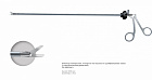 Ножницы эндоскопические поворотные с одной подвижной браншей(5 мм, изогнутые влево)